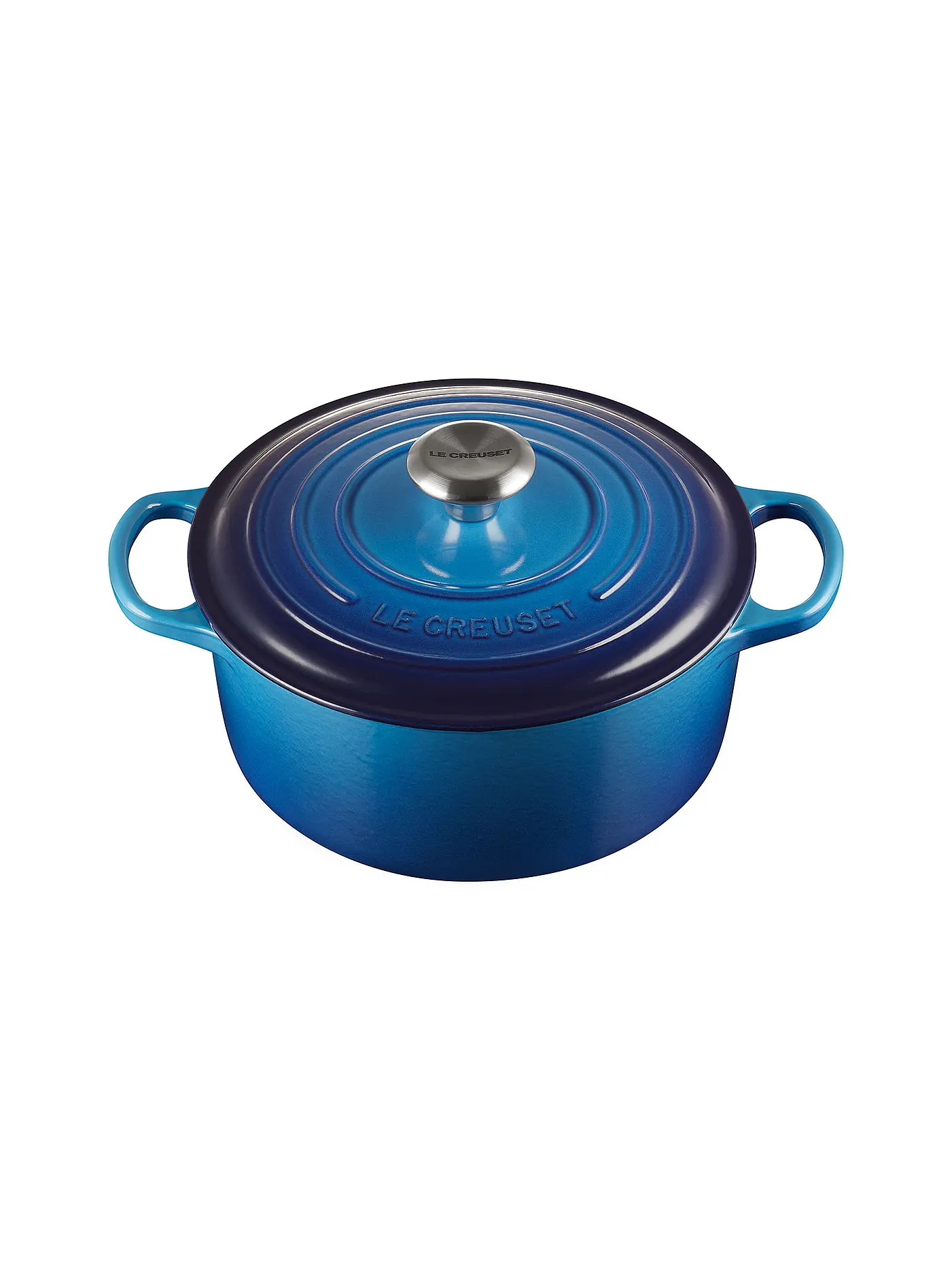 LE CREUSET | Bräter rund 24cm/4,2l SIGNATURE Azure | 